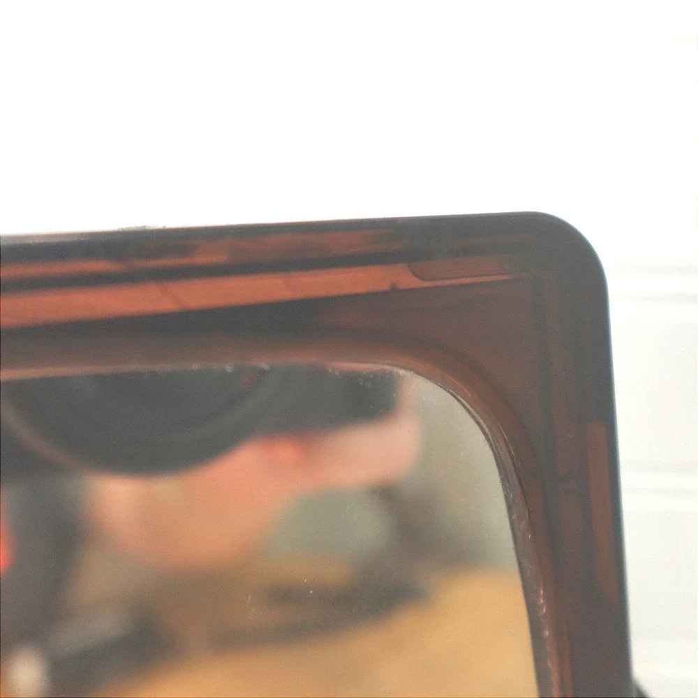 Vintage Vanity Mirror Double Sided Magnifying Made in Hong Kong MCM Lucite Frame
